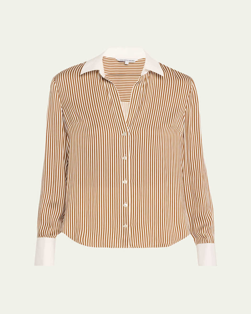 Amelia Stripe Button-Front Shirt